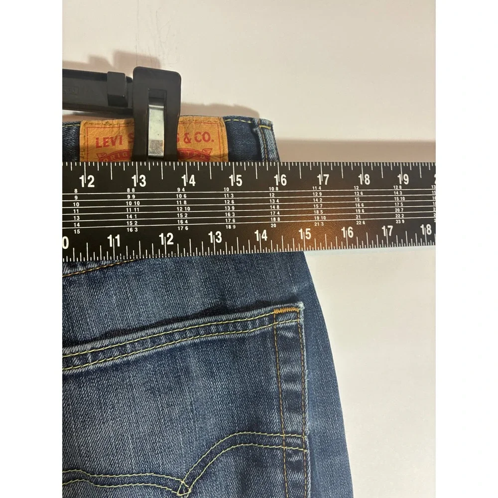 Levis 511 Slim Fit Jeans Mens 34x32 Medium Wash Distressed Denim 04511-1931